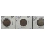 (3) 1883 No Cents Liberty Nickels. Nice.