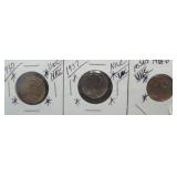 (3) Buffalo Nickels. Dates: 1930, 1937, 1938-D.