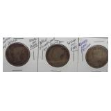 (2) New Foundland Half Dollars Worn No Dates &