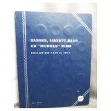 Partial Barber Dime Album 1892-1916. Dates