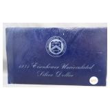 1971 Eisenhower UNC Silver Dollar in Blue