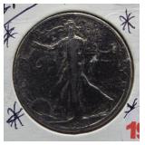 1921-D Walking Liberty Silver Half Dollar.