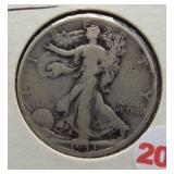 1933-S Walking Liberty Silver Half Dollar.