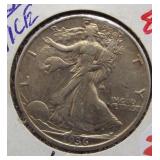 1936 Walking Liberty Silver Half Dollar.