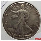 1947-D Walking Liberty Silver Half Dollar.