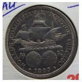 1893 Columbian Half Silver Dollar.