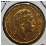 1910-A Prussia 20 Mark. 7.965 Grams of .900 Gold