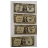 (4) 1935 Series $1 Silver Certificates.