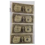 (4) 1935 Series $1 Silver Certificates.