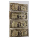 (4) 1935 Series $1 Silver Certificates.