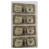(4) 1935 Series $1 Silver Certificates.