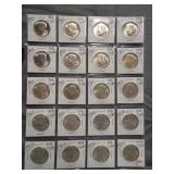 (20) Kennedy Silver Half Dollars. Dates: 14-1964,