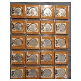 (20) 1964 Kennedy Silver Half Dollars.