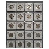 (20) 1962-D UNC/BU Washington Silver Quarters.