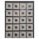 (20) Mercury Silver Dimes. Dates: 2-1916, 1917,