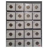 (20) Mercury Silver Dimes. Dates: 1916, 1917,