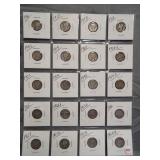 (20) Mercury Silver Dimes. Dates: 1916, 1917,