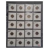 (20) Mercury Silver Dimes. Dates: 3-1920, 3-1923,