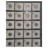 (20) Rooevelt Silver Dimes. Dates: 3-1950,