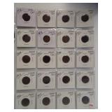 (20) Indian Head Cents. Dates: 1878, 2-1891,