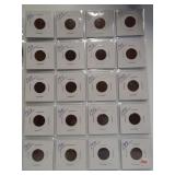 (20) Lincoln Wheat Cents. Dates: 13-1913, 7-1914.