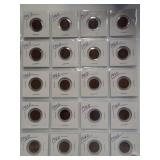 (20) 1916-D Lincoln Wheat Cents.