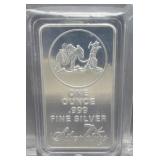 Silver Towne One Ounce .999 Fine Silver Bar.