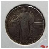 1916 Standing Liberty Silver Quarter.