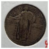 1925 Standing Liberty Silver Quarter.