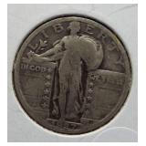 1927 Standing Liberty Silver Quarter.