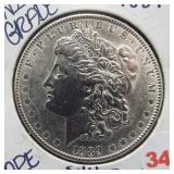 1889 Morgan Silver Dollar.