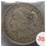 1921 Morgan silver dollar.