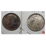 1919-D Walking Liberty silver half dollar and