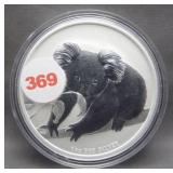 2010 Australian Koala Once .999 Silver Round.