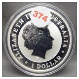 2017 Australian Koala Once .999 Silver Round.