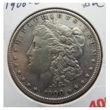 1900-O Morgan silver dollar.