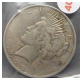 1923 Peace silver dollar.