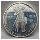 1992 Columbus Quincentenary silver dollar.