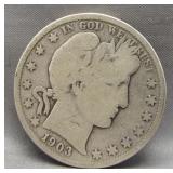 1903-S Barber half dollar.