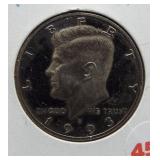 1993-S Kennedy half dollar.