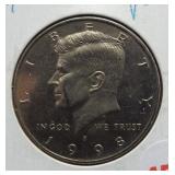 1998-S Kennedy half dollar.