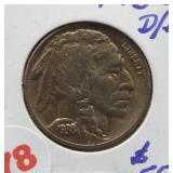 1938 D/D Buffalo nickel.