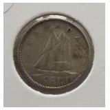 1947 Canadian dime.