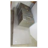 (4) Metal storage boxes. Largest measures 8" h x (4) Metal storage boxes. Largest measures 8" h x