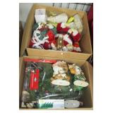 Christmas decorations including statues, candle Christmas decorations including statues, candle