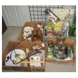 Home décor items including many chicken related