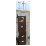 (2) Two drawer metal file cabinets and portable (2) Two drawer metal file cabinets and portable
