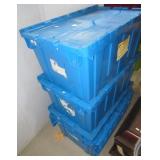 (4) Heavy duty plastic totes. (4) Heavy duty plastic totes.