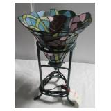 Like new stained glass style electric lamp.