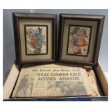 (2) Framed counted cross stitch Hummel pictures